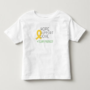 Infantil cancer infantil. Camiseta de criança personalizada