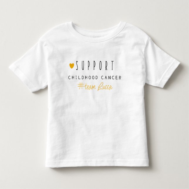 Infantil cancer infantil. Nome personalizado. Camiseta para (Frente)
