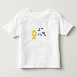 Infantil cancer infantil. Sou corajoso. Camiseta para Crian