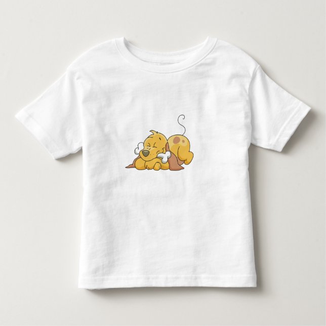 Infantil Cão feliz com camiseta e presentes do osso (Frente)