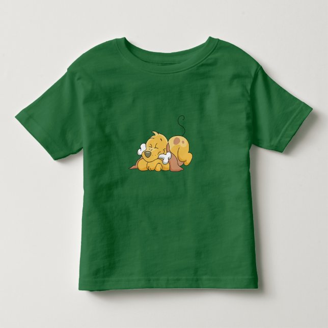 Infantil Cão feliz com camiseta e presentes do osso (Frente)
