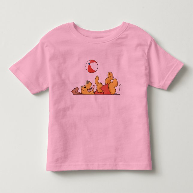 Infantil Cão que joga com camiseta e presentes da bola (Frente)
