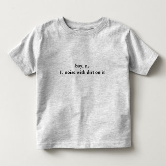 Infantil Cara, barulho com sujeira na camiseta