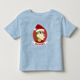 Infantil Cartoon de Natal com uma camiseta de criança de le