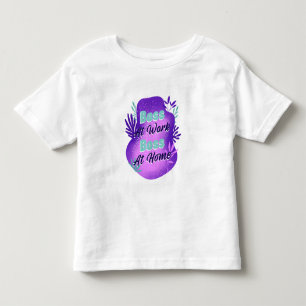Infantil Chefe no Trabalho Chefe em Casa Camiseta de Mãe Tr