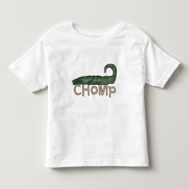 Infantil Chomp o camiseta e os presentes do jacaré (Frente)