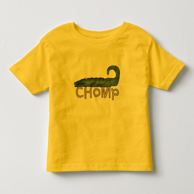 Infantil Chomp o camiseta e os presentes do jacaré (Frente)