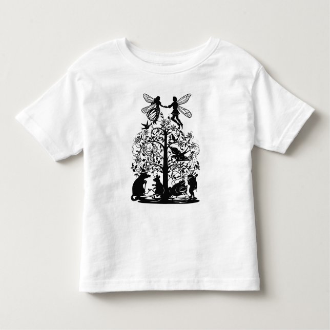 Infantil Clássica Fada. Design exclusivo. Camiseta para Cri (Frente)