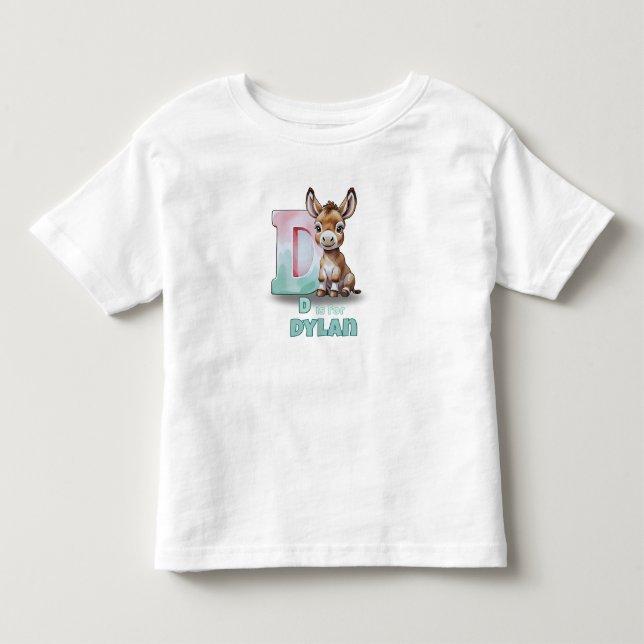Infantil D é para Dylan – Camiseta Personalizada para Crian (Frente)