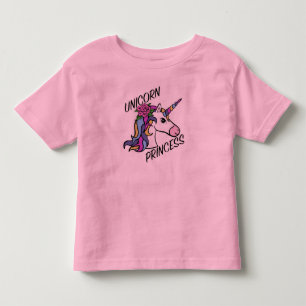 Infantil Design Princesa Unicórnio - Camiseta de Jersey Fin