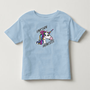 Infantil Design Princesa Unicórnio - Camiseta de Jersey Fin