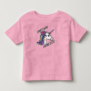 Infantil Design Princesa Unicórnio - Camiseta de Jersey Fin