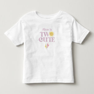 Infantil Dois Lindos - Camiseta de 2º Aniversário para Meni