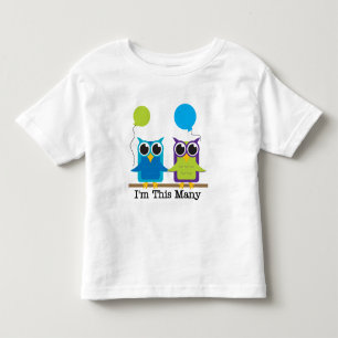 Infantil Duas corujas eu sou camiseta deste muito