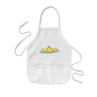 Infantil Duckies de borracha do partido no avental do lago