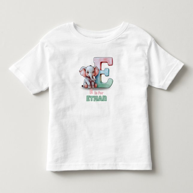 Infantil E é para Ethan – Camiseta Personalizada para Crian (Frente)