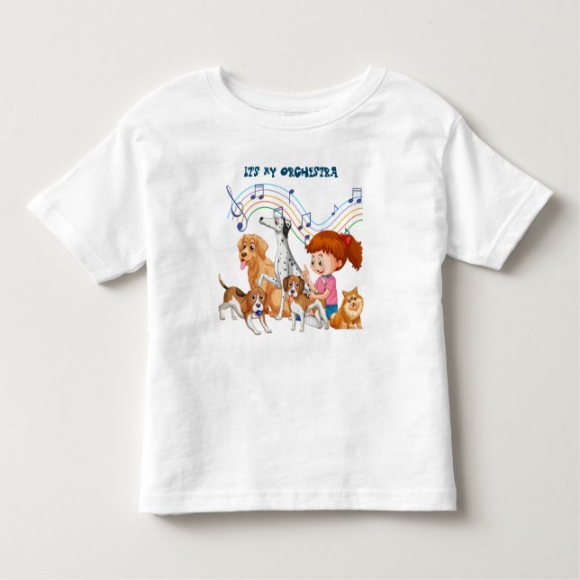 Infantil É minha camiseta orquestra para crianças (Frente)