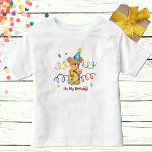 Infantil É o Meu Aniversário Urso Fofo Idade 5 Camiseta Inf