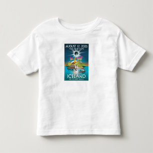 Infantil eclipse total de 2026 na Islândia - camiseta