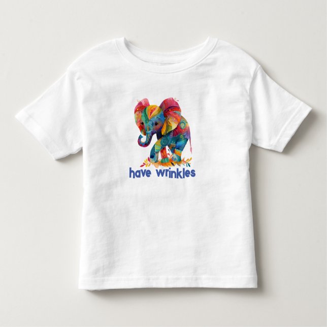 Infantil Elefantes têm camiseta Wrinkles (Frente)