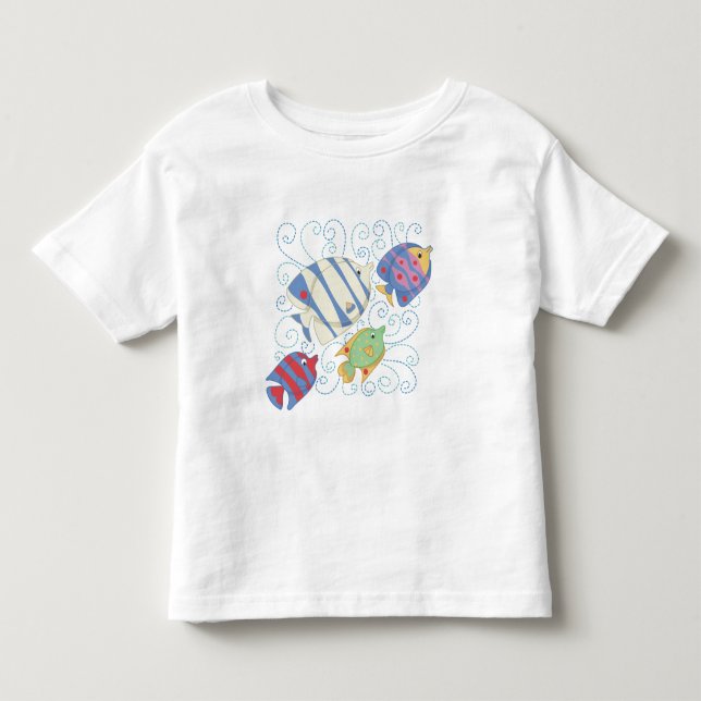 Infantil Escola de Camiseta de Peixe (Frente)