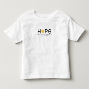 Infantil esperança.consciência do cancer infantil. Camiseta