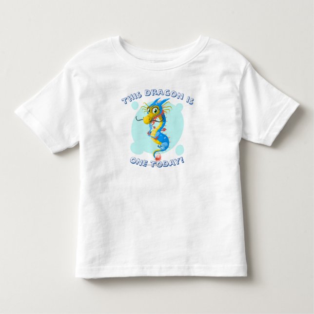 Infantil Este Dragão Faz Um Hoje - Camiseta de Primeiro Ani (Frente)