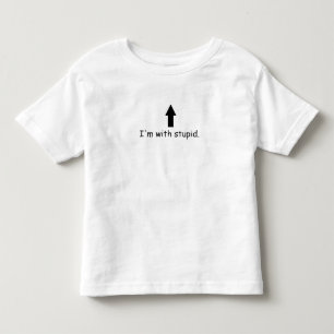 Infantil "Estou com uma camiseta estúpida"