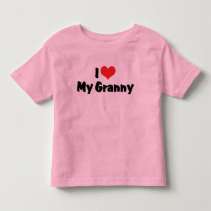 Infantil Eu Amo a Camiseta da Minha Avó