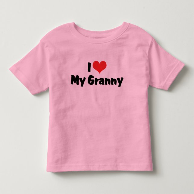 Infantil Eu Amo a Camiseta da Minha Avó (Frente)