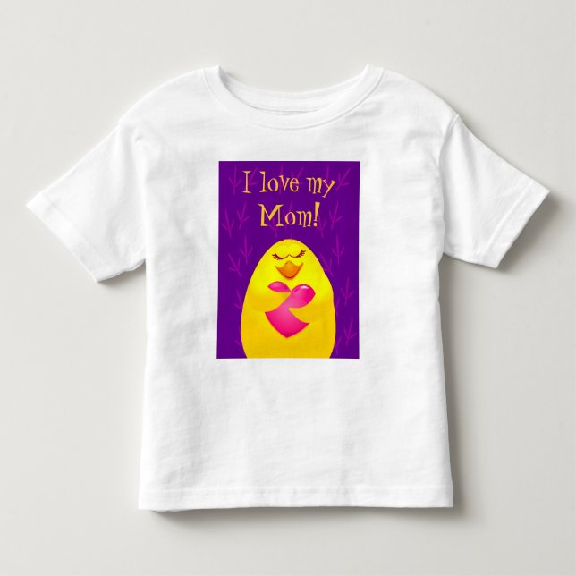 Infantil Eu amo a minha mãe! Camiseta (Frente)
