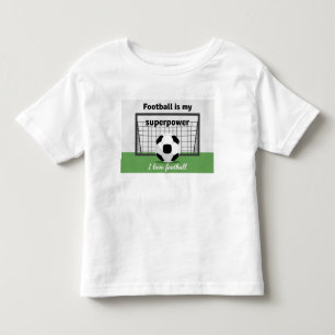 Infantil Eu amo camiseta gráfica de futebol