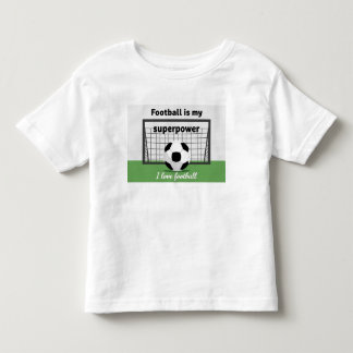 Infantil Eu amo camiseta gráfica de futebol