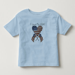 Infantil Eu amo meu camiseta e presentes dos EUA