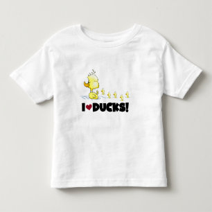 Infantil Eu amo o camiseta e os presentes dos patos