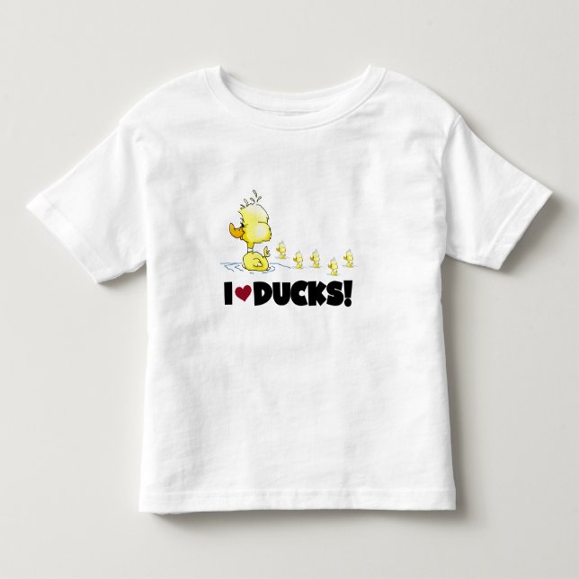 Infantil Eu amo o camiseta e os presentes dos patos (Frente)