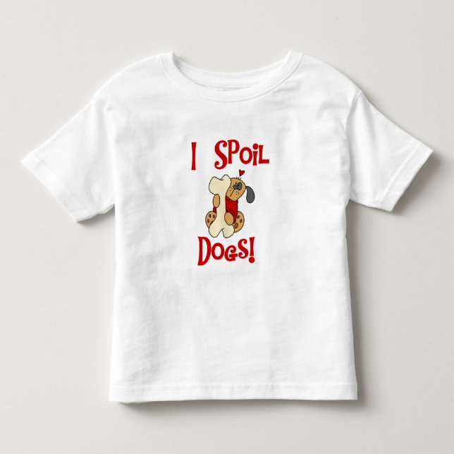 Infantil Eu estrago o camiseta e os presentes dos cães (Frente)