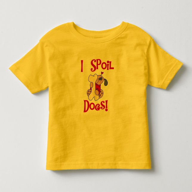 Infantil Eu estrago o camiseta e os presentes dos cães (Frente)