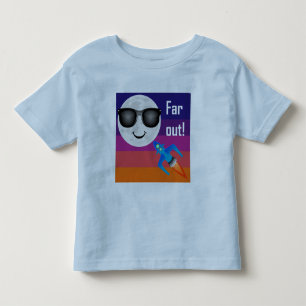 Infantil Far Out Design - Camiseta de Jersey Fina para Cria
