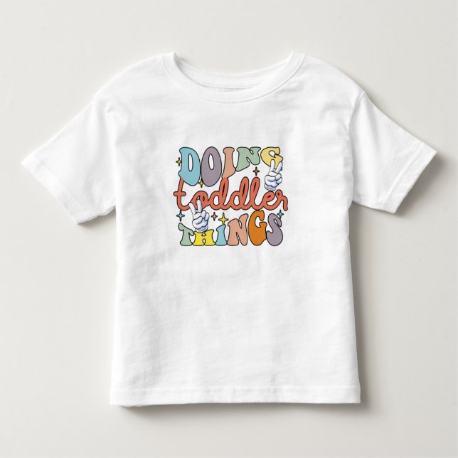 Infantil Fazendo Camiseta das Coisas do Toddler (Frente)