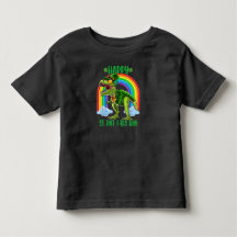 Feliz Dia de São Patrício Trex Dinossauro Camiseta