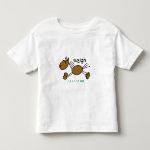 Infantil Figura camiseta e presentes da vara do cavalo