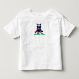 Infantil Gamer Raccoon: Alcance com a Camiseta do Bebê Cute