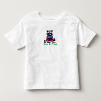 Infantil Gamer Raccoon: Alcance com a Camiseta do Bebê Cute