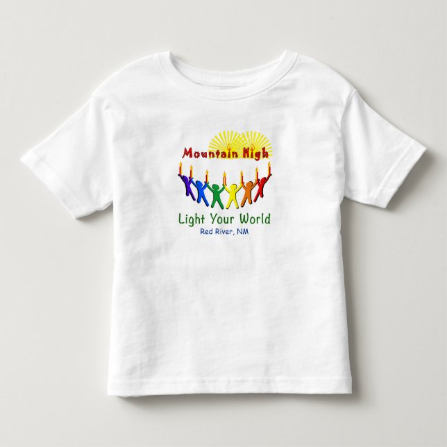Infantil Ilumine sua camiseta alta da criança da montanha (Frente)