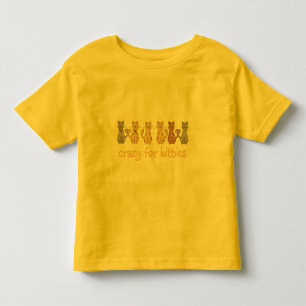 Infantil Louco para o camiseta e os presentes dos gatinhos