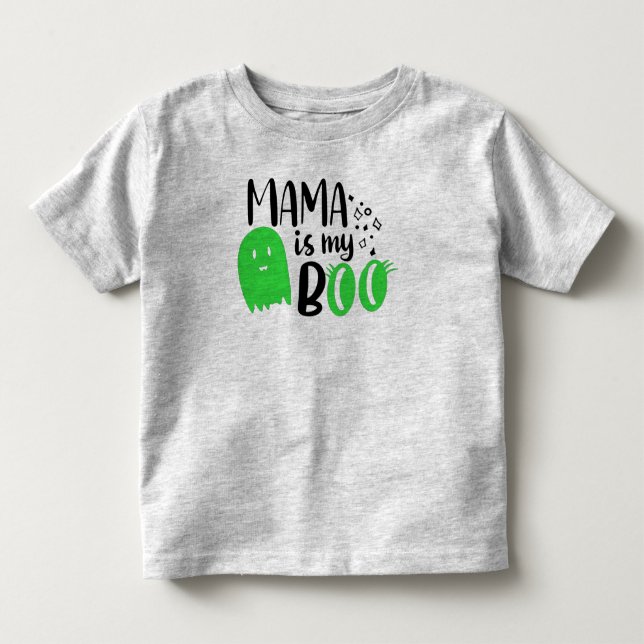 Infantil Mamãe É Minha Camiseta De Boo Halloween Toddler (Frente)