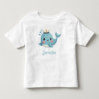 Infantil Meninos Baleia Azul Fofo Camiseta Personalizada In