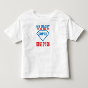 Infantil Meu Pai É Minha Camiseta Super Herói Toddler