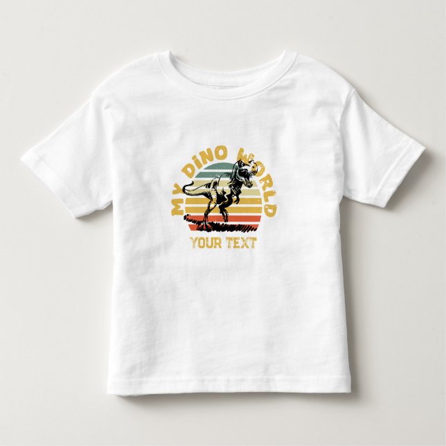 Infantil Minha camiseta Dino World Toddler Fine Jersey (Frente)